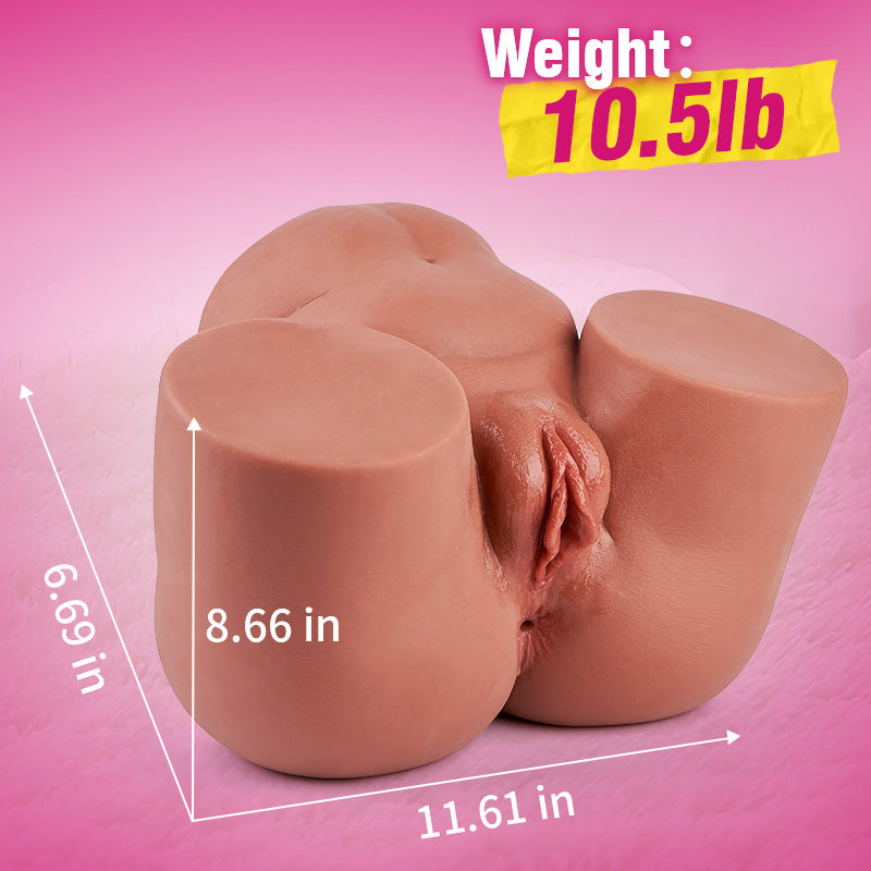 Acmejoy Carmela- Brown Big Ass Dual Tunne TPE Masturbator 10.5 LBS