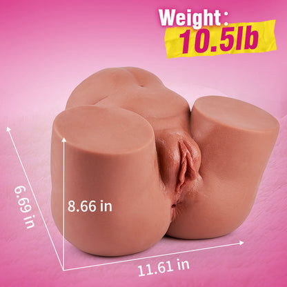 Acmejoy Carmela- Brown Big Ass Dual Tunne TPE Masturbator 10.5 LBS