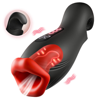 Enchantment - 9 Vibrations 4 Suctions Clamping Suction Oral Simulation Male Masturbator
