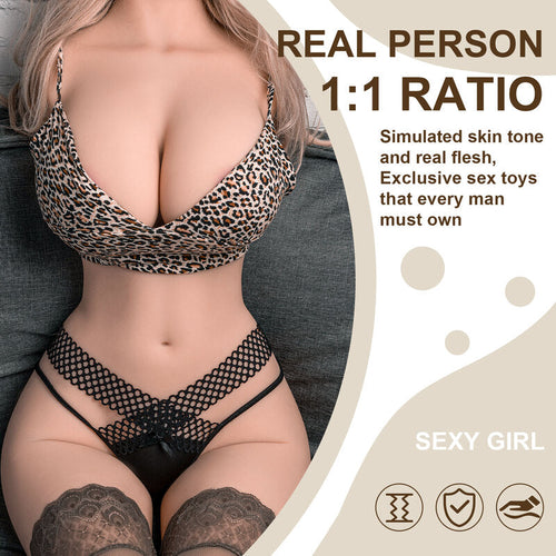 【Electric Sex Torso】Wallis 1:1 Sex Torso&Doll 55.11lbs Tpr Material Has High Elasticity And Real Touch