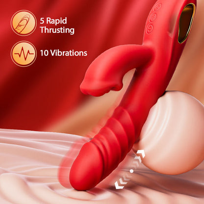 Chloe - 4 In 1 Thrusting & Licking Biting G-spot Vibrator Tongue Clitoral Stimulator