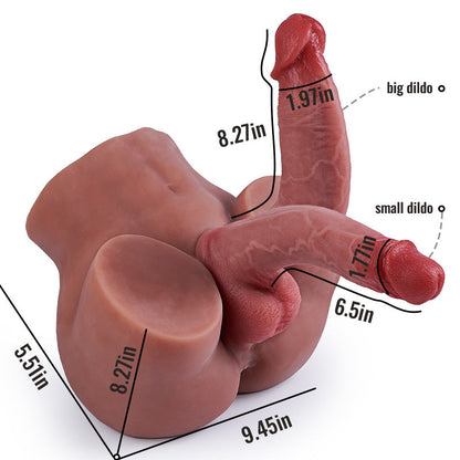 【2 Dildos Available】2 Dildos 6.5in/8.27in Are Removable And Replaceable, Different Lengths And Sizes