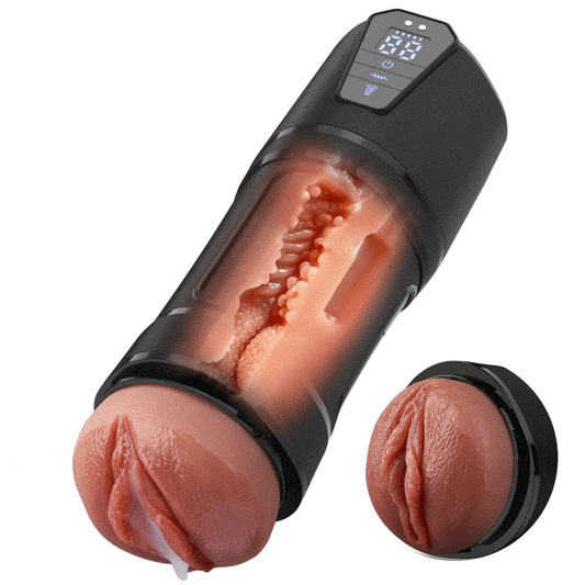 TheWarmestCorner™Challenger - 10 Vibrations, 5 Suctions, Ultra-Realistic Vagina, Simulated Masturbator