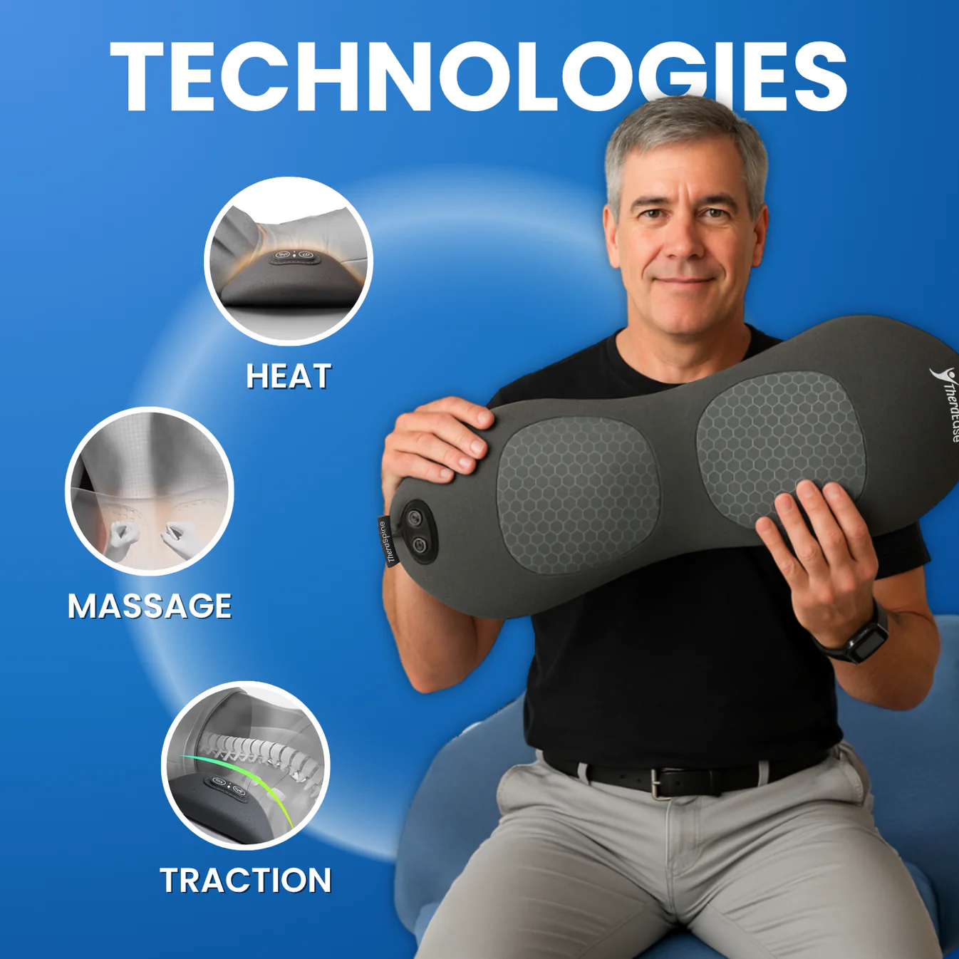 TheraSpine™ Triple Fusion Massager for Back Pain Relief