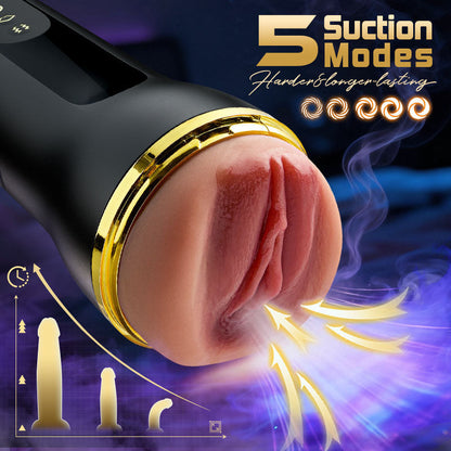 【Best for MILF's Labia】The Captain - 10 Vibrating Sucking Deep Throat Male Stroker