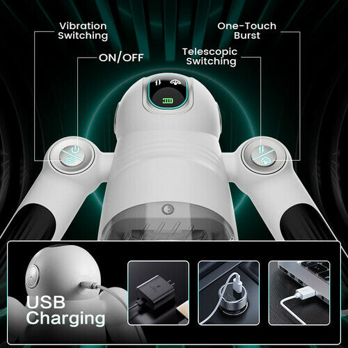 TheWarmestCorner™7 Telescopic Squeezing 12 Vibration Masturbator Experience More Authentic Piston