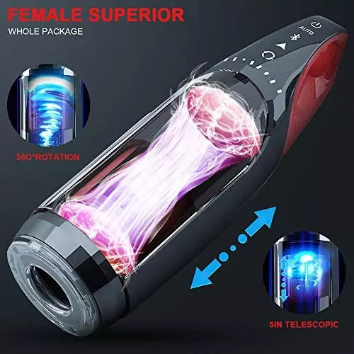 TheWarmestCorner™The KING Sucking Heating Telescopic Rotating Male Masturbator