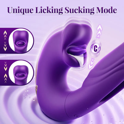 TheWarmestCorner™G-spot Vibrator Women Sex Toy with 7 Flapping Vibrating & 5 Licking Sucking Modes