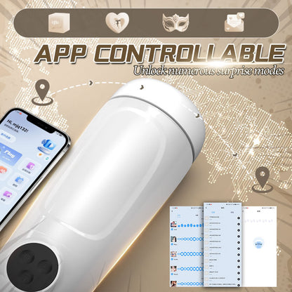Skyline - 10 Suction Vibrations One-button Activation APP-controlled Multi-point Massage Male Masturbator