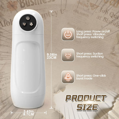 Skyline - 10 Suction Vibrations One-button Activation APP-controlled Multi-point Massage Male Masturbator