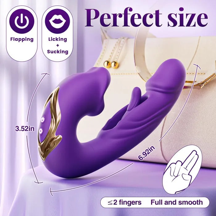 TheWarmestCorner™G-spot Vibrator Women Sex Toy with 7 Flapping Vibrating & 5 Licking Sucking Modes