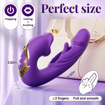 TheWarmestCorner™G-spot Vibrator Women Sex Toy with 7 Flapping Vibrating & 5 Licking Sucking Modes