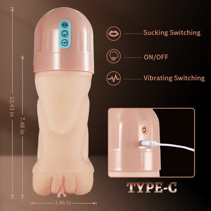TheWarmestCorner™OLIVER 5 Sucking 10 Vibrating Simulated Vagina Masturbator and Pussy Pocket