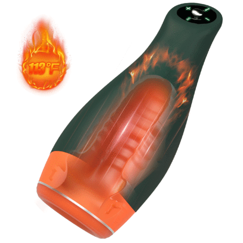 TheWarmestCorner™Realistic Textured 7 Vibrating 5 Stretching Heating Male Masturbator