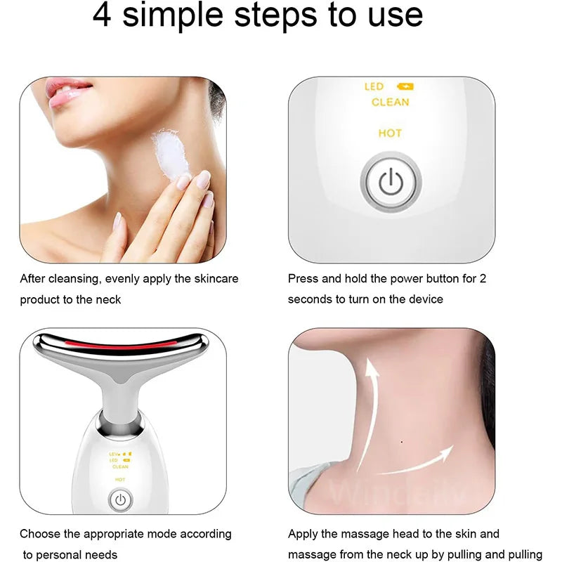 Seven-Color Anti-Wrinkle Facial and Neck Massager