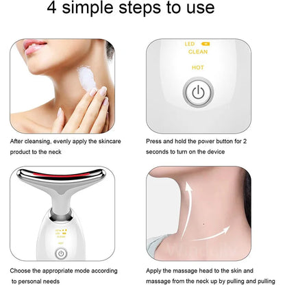 Seven-Color Anti-Wrinkle Facial and Neck Massager