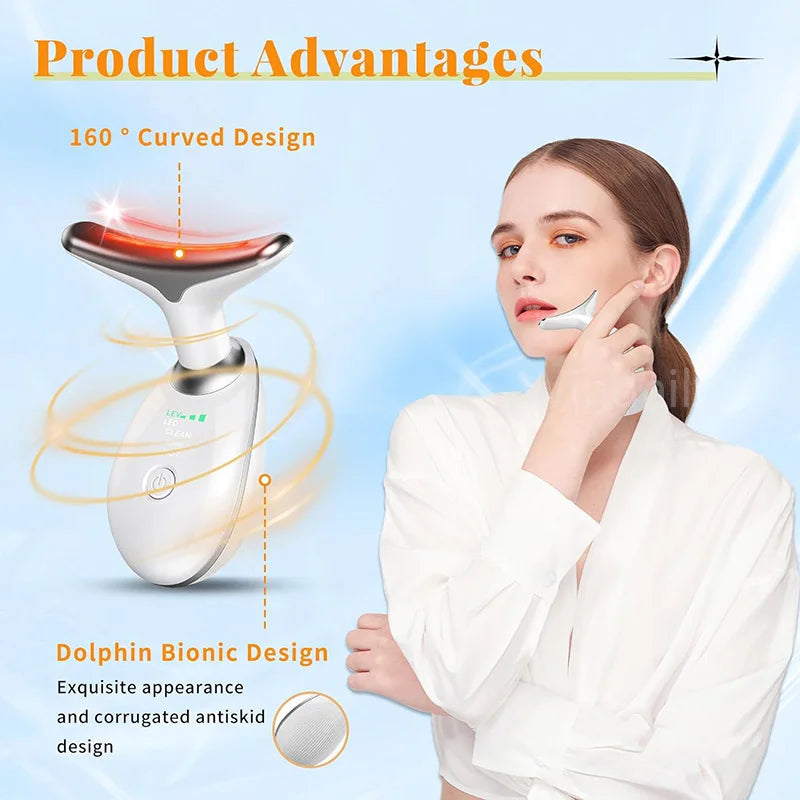 Seven-Color Anti-Wrinkle Facial and Neck Massager