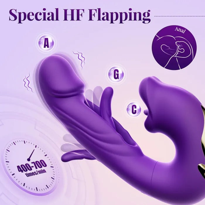 TheWarmestCorner™G-spot Vibrator Women Sex Toy with 7 Flapping Vibrating & 5 Licking Sucking Modes