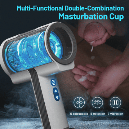 TheWarmestCorner™ 5 Telescopic Rotating 7 Vibrating Handheld Masturbator