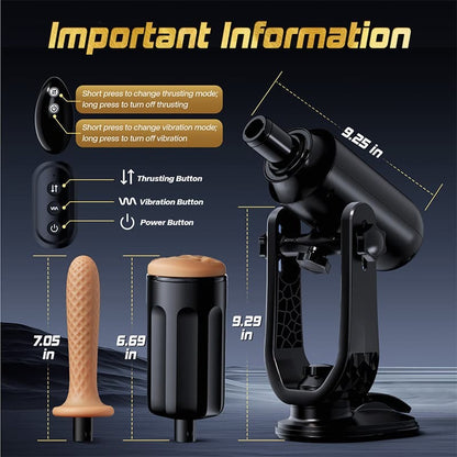 TheWarmestCorner™ THRUSTMAX  Unisex Toy Hands-Free Use Fully Automatic Masturbator