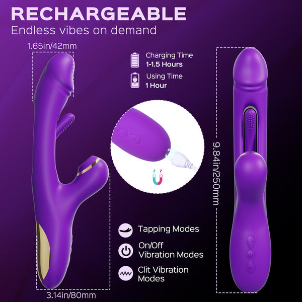 TheWarmestCorner™ G-Bliss 7*7 Clit Sucking G-spot Tapping Vibrator