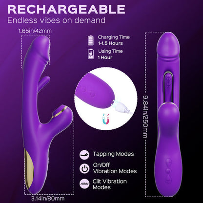 TheWarmestCorner™ G-Bliss 7*7 Clit Sucking G-spot Tapping Vibrator